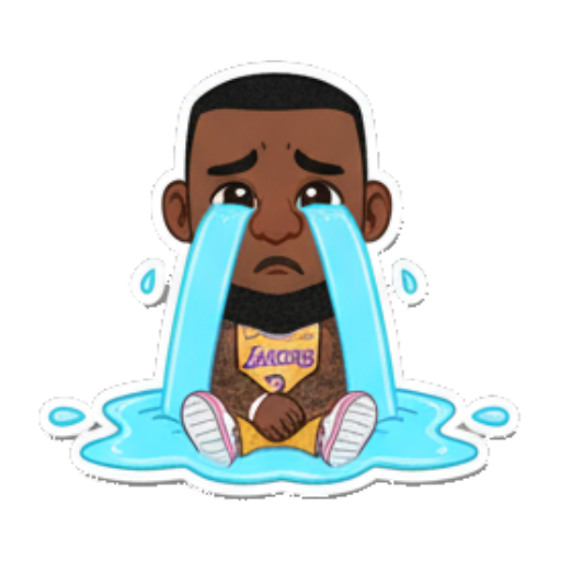 Confused with question marks Chibi Basketball Star sticker for expressive chats and social replies.