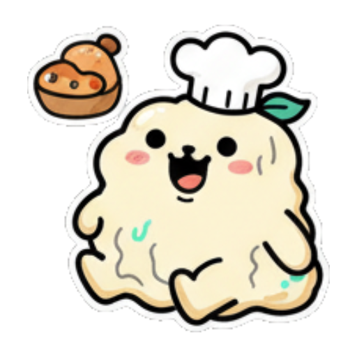 小团子吃着小面包很满足 Chef Dumpling Express sticker for expressive chats and social replies.