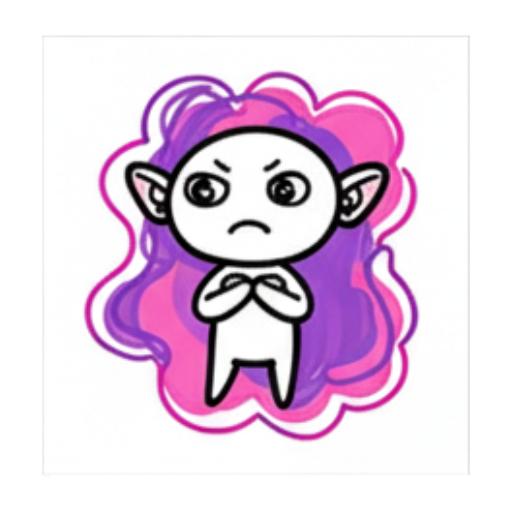 疑惑不解思考 Chibi Elf Emotions sticker for expressive chats and social replies.