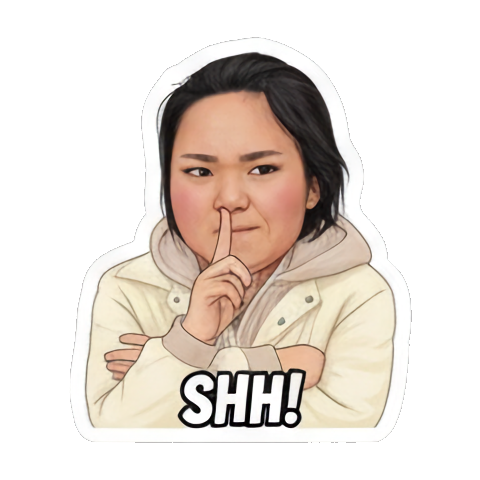 Heart hands 'LOVE YOU!' gesture Everyday Expressions sticker for expressive chats and social replies.