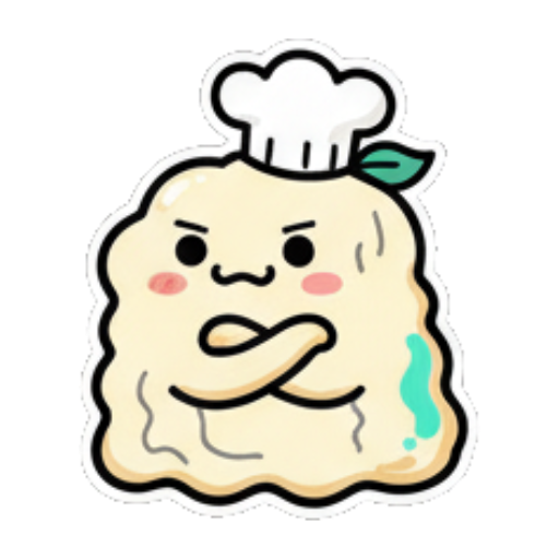 厨师团子双手交叉表示感谢 Chef Dumpling Express sticker for expressive chats and social replies.