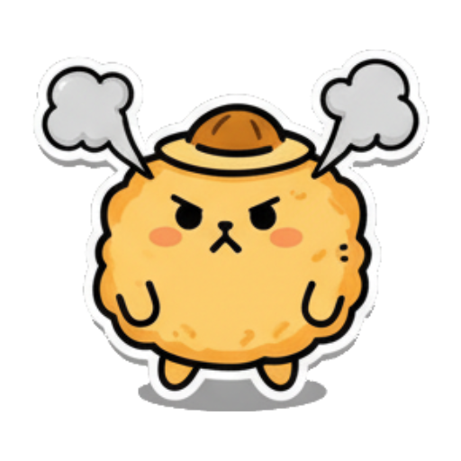 气得头上冒白烟 Fluffy Buddy Stickers sticker for expressive chats and social replies.