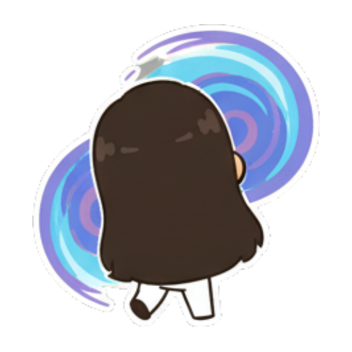 背对观众旋转 Chibi Girl Daily Emotions sticker for expressive chats and social replies.