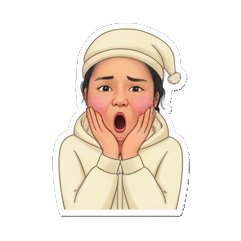 震惊不已，NO WAY Real Human Emotion Stickers sticker for expressive chats and social replies.