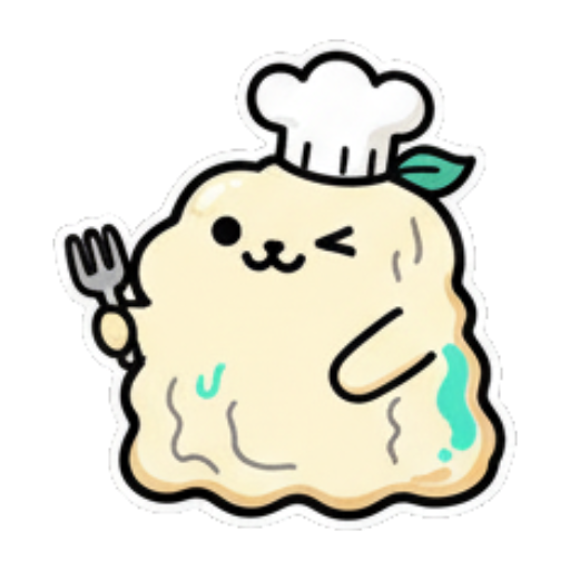 背对水流环绕 Doughy Chef's Daily Life sticker for expressive chats and social replies.