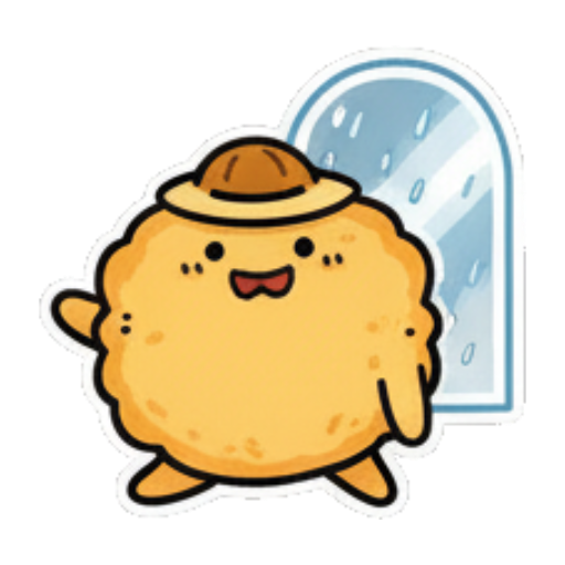 挥手告别离开。 Cute Fluffy Creature Daily sticker for expressive chats and social replies.