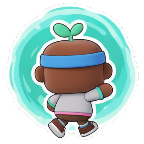 开心微笑的萌芽 Coie's Sprout Expressions sticker for expressive chats and social replies.