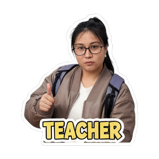 亚洲女性教师的日常工作与情绪。 Teacher's School Life sticker for expressive chats and social replies.