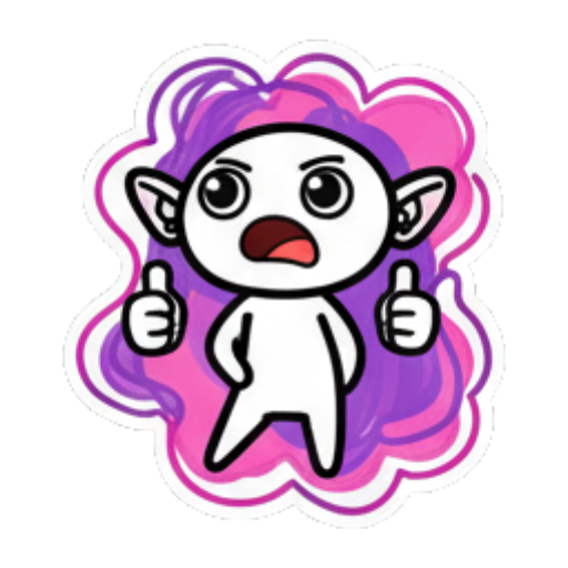 惊讶瞪眼竖起大拇指 Chibi Elf Expressive Pack sticker for expressive chats and social replies.