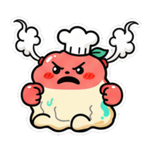 愤怒的饺子厨师冒烟 Chef Dumpling Daily Stickers sticker for expressive chats and social replies.