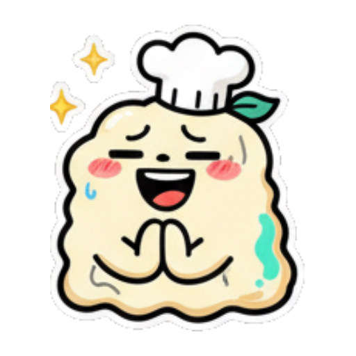 饺子厨师双手合十祈祷 Chef Dumpling Daily Stickers sticker for expressive chats and social replies.