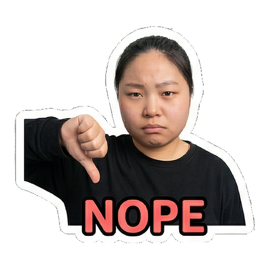 Sticker 5 from AI Sticker Pack, designed for expressive chats, social replies, and everyday reactions.