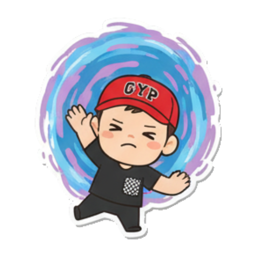 Dizzy, swirling portal Chibi Boy Expressive Stickers sticker for expressive chats and social replies.