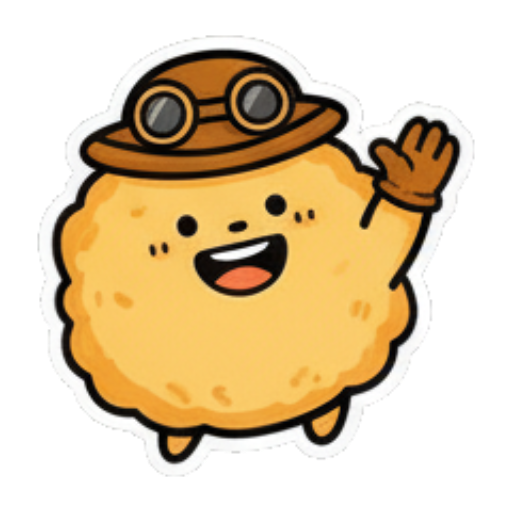 Happy fluffball waving OK. Steampunk Fluffball Adventures sticker for expressive chats and social replies.