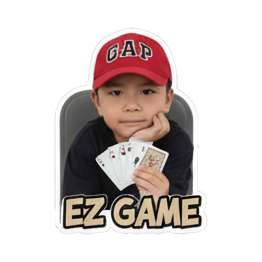 Boy bored, waiting with hourglass and game pieces. Game Night Kid sticker for expressive chats and social replies.