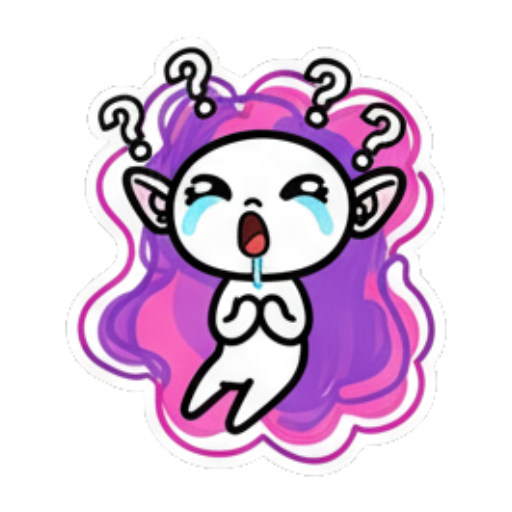 疑惑不解的问号精灵 Chibi Elf Expressive Pack sticker for expressive chats and social replies.