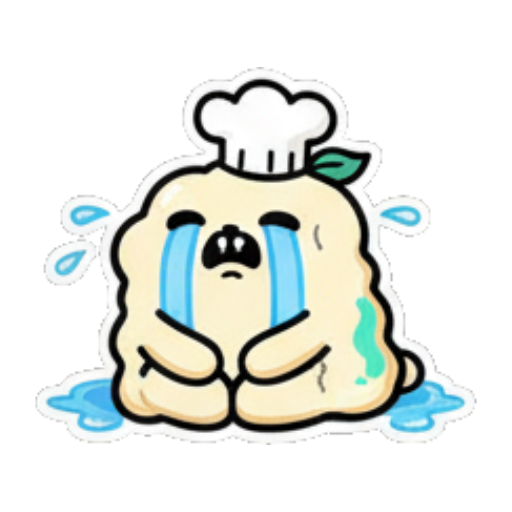 伤心团子哭泣流泪 Cute Chef Blob sticker for expressive chats and social replies.