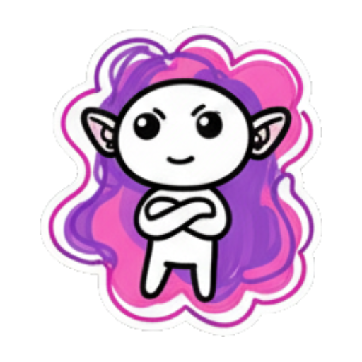 双手抱胸，表情平静 Chibi Elf Daily Mix sticker for expressive chats and social replies.
