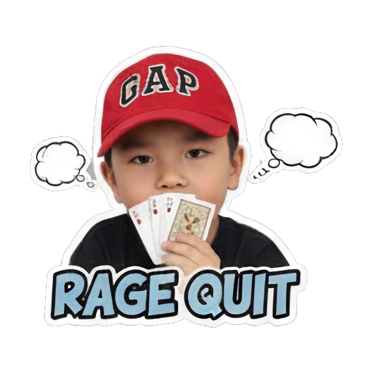 Kid holding cards, suspicious look, asking 'CHEAT?'. Game Night Kid sticker for expressive chats and social replies.