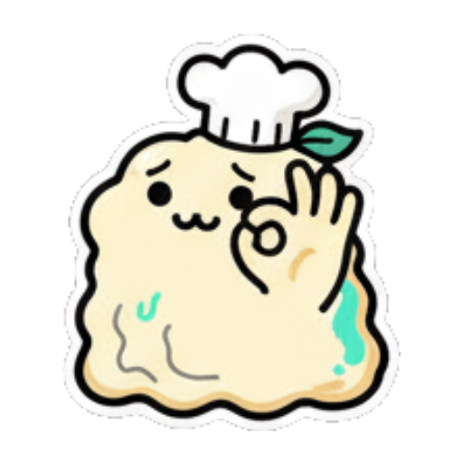 可爱团子比OK手势 Cute Chef Blob sticker for expressive chats and social replies.