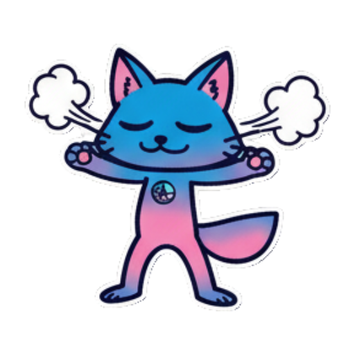 蓝色猫咪大哭泪流成河 Peace Cat's Daily Moods sticker for expressive chats and social replies.