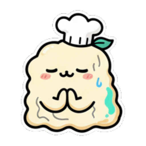 小厨师双手合十表示抱歉 Chef Dumpling Express sticker for expressive chats and social replies.