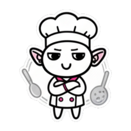 害羞双手合十的厨师 Cute Chef Elf Stickers sticker for expressive chats and social replies.