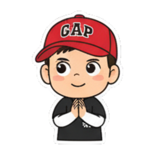 萌娃双手合十感谢 Chibi Boy Expressive Stickers sticker for expressive chats and social replies.