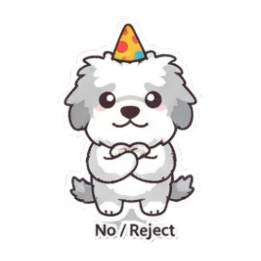 小狗交叉手臂表示拒绝 Cute Fluffy Dog Stickers sticker for expressive chats and social replies.