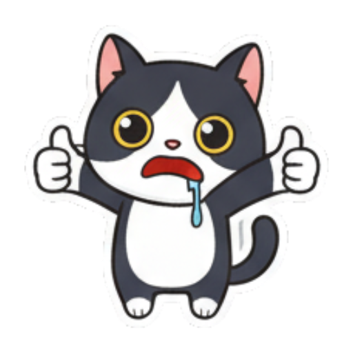 打瞌睡的猫咪 Cute Tuxedo Cat Expressions sticker for expressive chats and social replies.