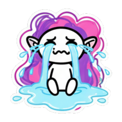 精灵大哭泪流成河 Chibi Elf Expressive Pack sticker for expressive chats and social replies.
