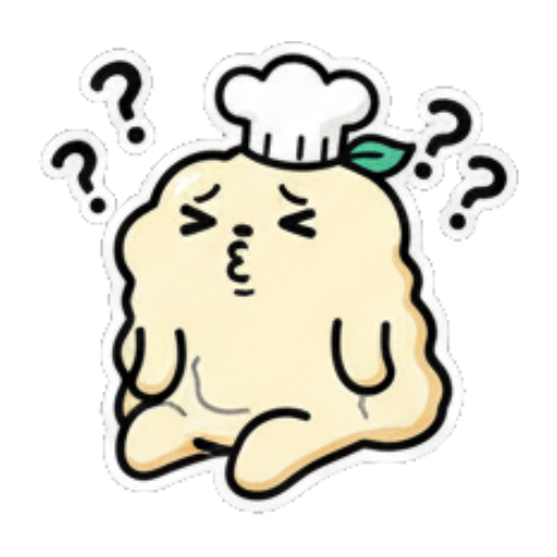 疑惑厨师满头问号 Cute Chef Blob sticker for expressive chats and social replies.