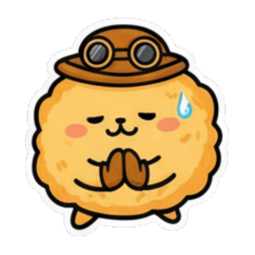 Crying with big tears. Steampunk Fluffball Adventures sticker for expressive chats and social replies.