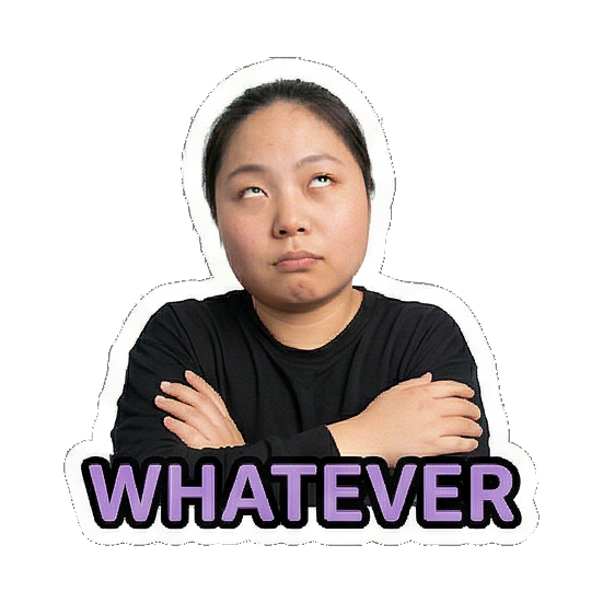 Sticker 8 from AI Sticker Pack, designed for expressive chats, social replies, and everyday reactions.