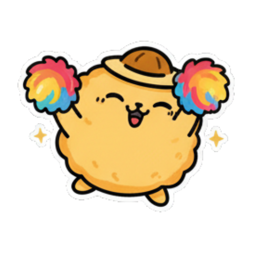 举彩球啦啦队 Fluffy Bun's Daily Moods sticker for expressive chats and social replies.