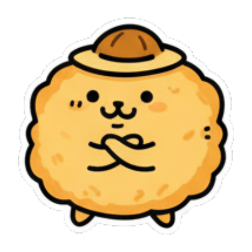 双手交叉平静状 Fluffy Bun's Daily Moods sticker for expressive chats and social replies.