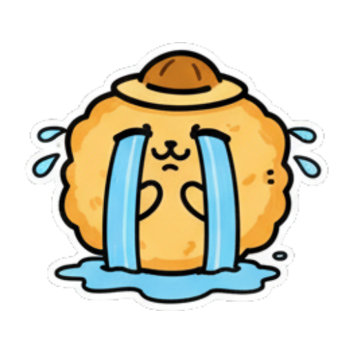 委屈大哭流泪 Fluffy Bun's Daily Moods sticker for expressive chats and social replies.