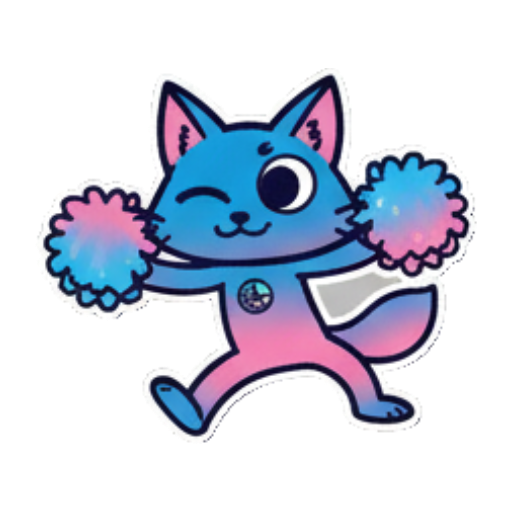 蓝色猫咪旋转传送中 Peace Cat's Daily Moods sticker for expressive chats and social replies.
