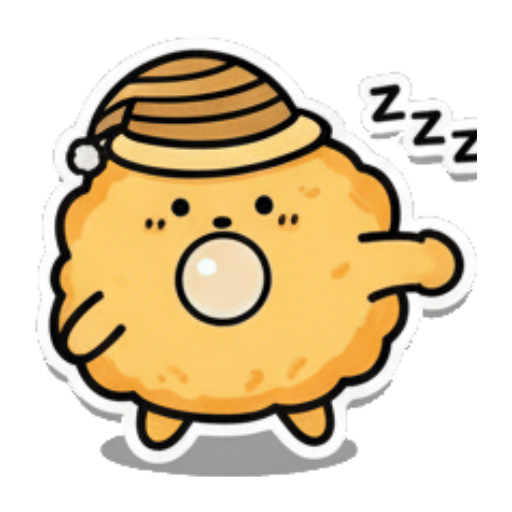 打哈欠想睡觉了 Fluffy Buddy Stickers sticker for expressive chats and social replies.