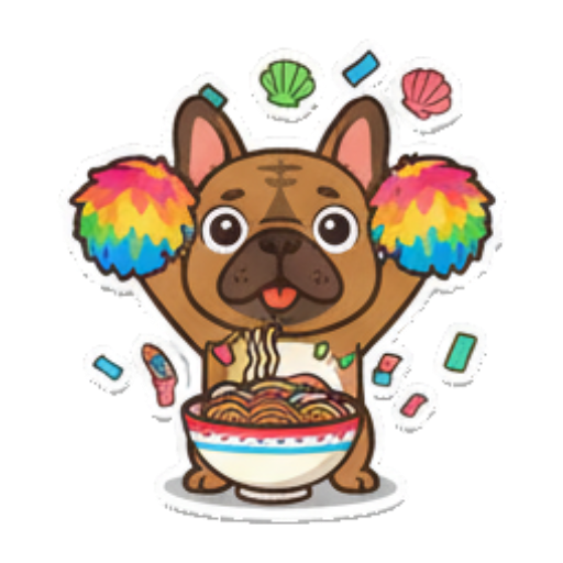 Dog enjoying beach, ocean view. French Bulldog Fun sticker for expressive chats and social replies.