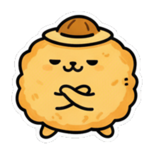 双手交叉思考中 Fluffy Bun's Daily Moods sticker for expressive chats and social replies.