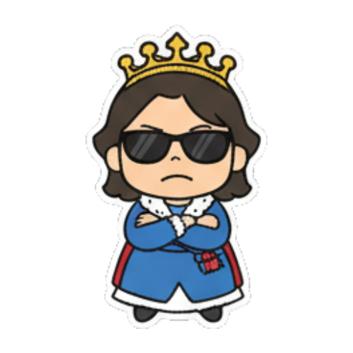 女王抱臂不悦 萌系女王日常表情包 sticker for expressive chats and social replies.
