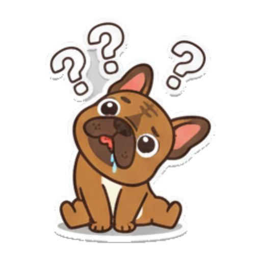 Happy dog, thumbs up gesture. French Bulldog Fun sticker for expressive chats and social replies.