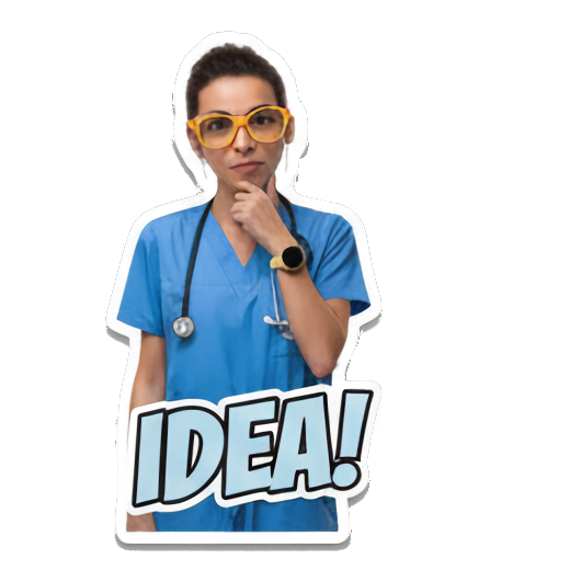 适用于社交媒体的反应贴纸。 Medical Pro Emotions sticker for expressive chats and social replies.