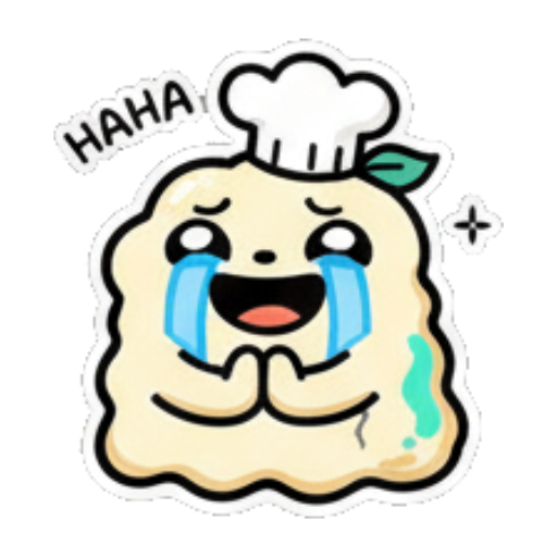 爆笑团子喜极而泣 Cute Chef Blob sticker for expressive chats and social replies.