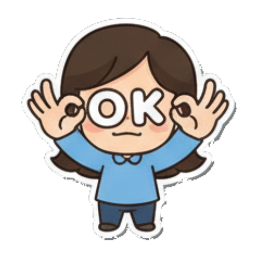 比出OK手势 Cute Girl Daily Mood sticker for expressive chats and social replies.