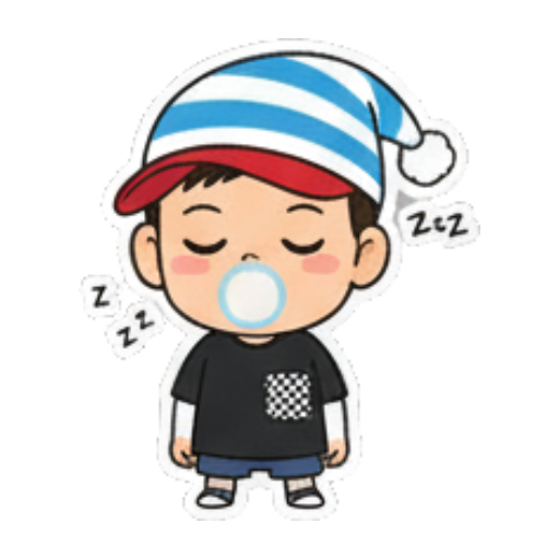 男孩吃面条很满足 Chibi Boy Expressive Stickers sticker for expressive chats and social replies.