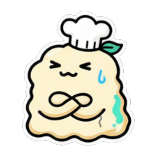 小厨师困惑流汗 Cute Chef Blob sticker for expressive chats and social replies.
