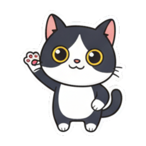 吹泡泡的睡猫 Cute Tuxedo Cat Expressions sticker for expressive chats and social replies.