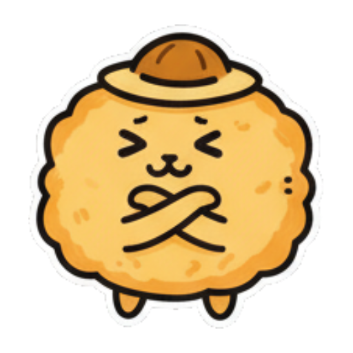 双手交叉表示拒绝 Cute Fluffy Character Stickers sticker for expressive chats and social replies.